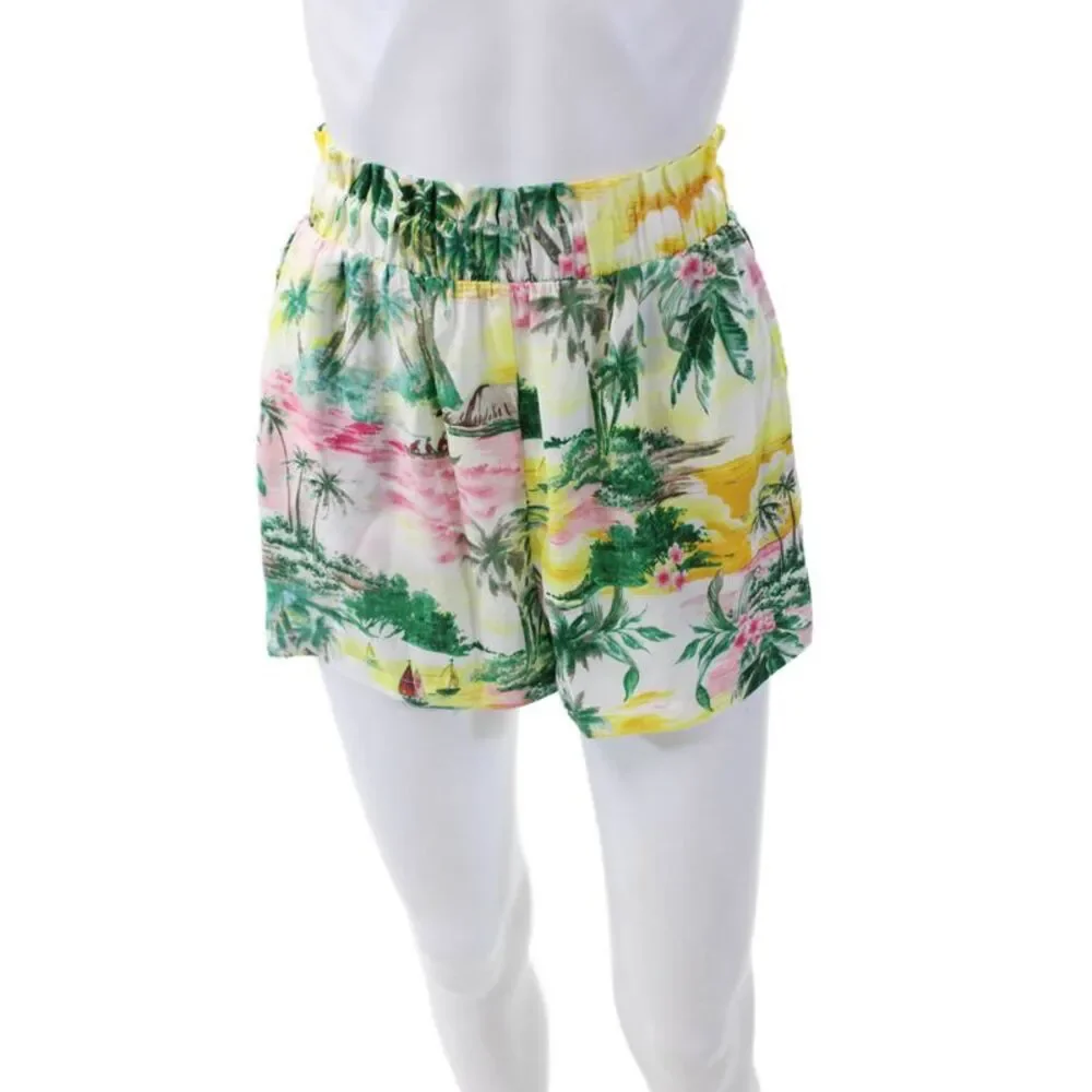 BB Dakota X Steve Madden Womens Tropical Print Stretch Shorts Multicolor Size XS